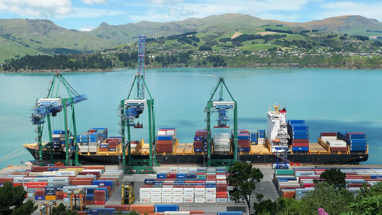Image of a shipping container in Lyttelton