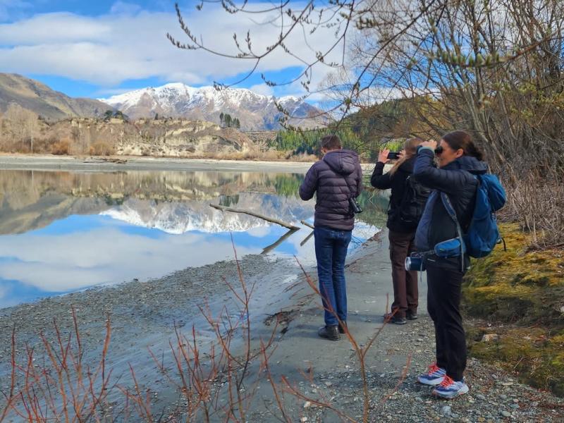 The community enjoying bird watching at the Tucker Beach Wildlife Reserve.