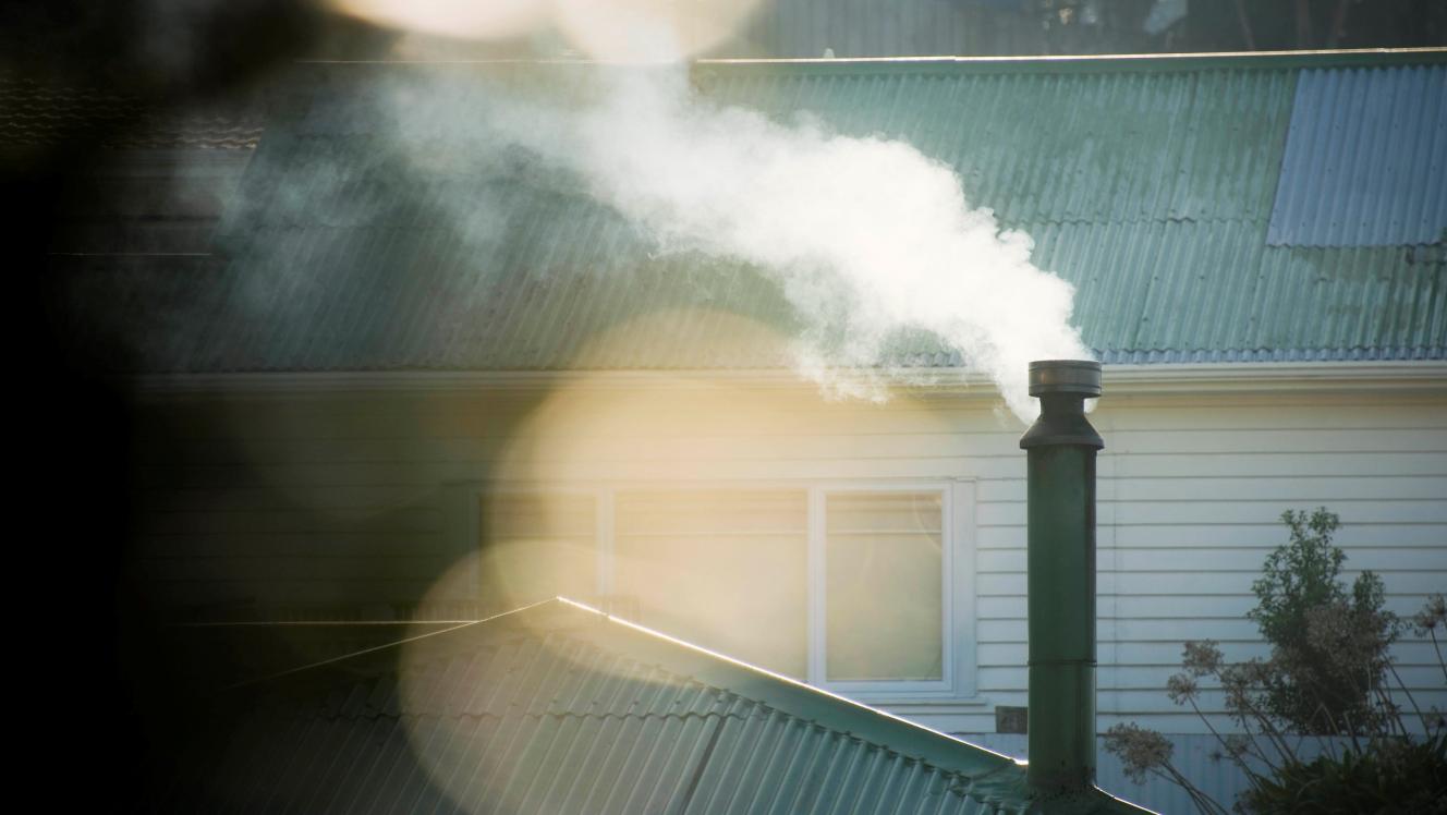 smoking chimney on house